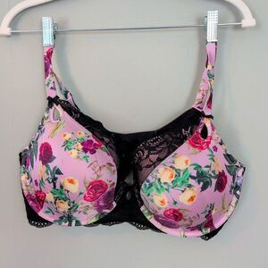 Torrid Lace and Floral Print Bra Size 38DD 38E